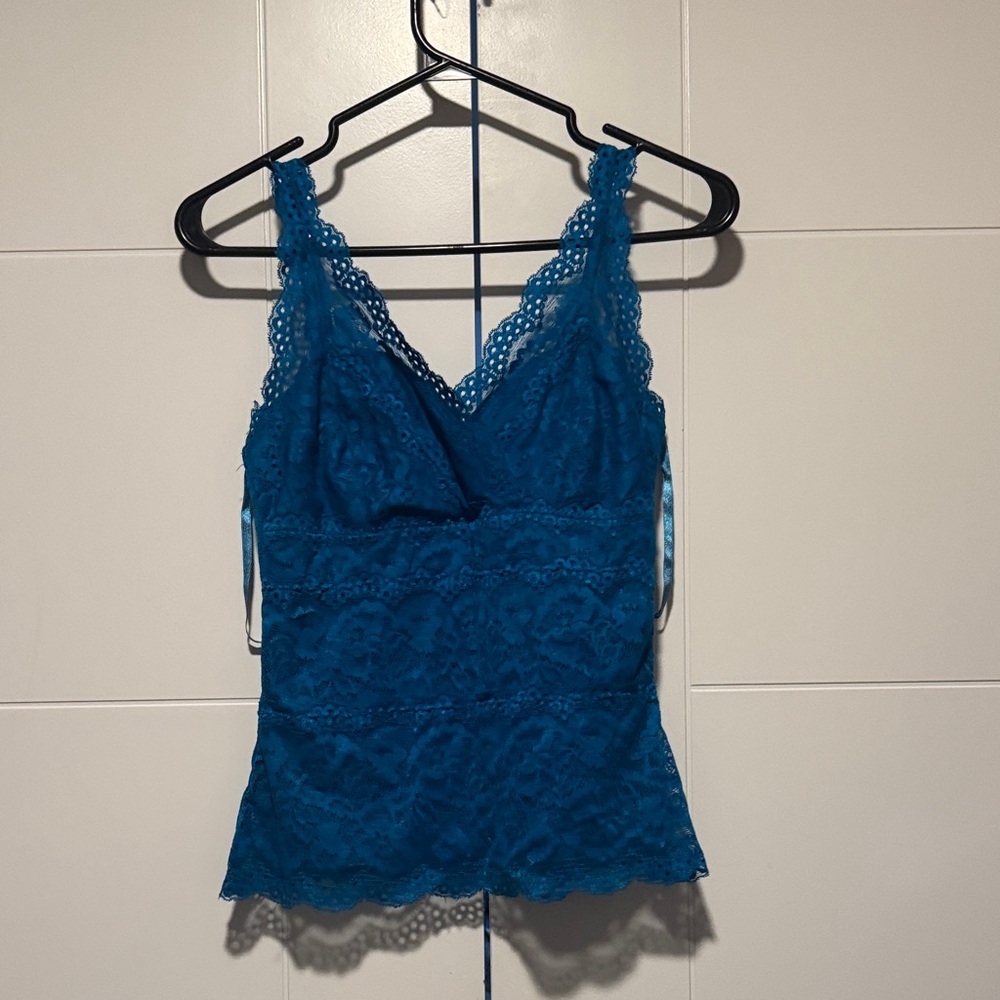 Le Chateau Vibrant Blue Lace Camisole - US S